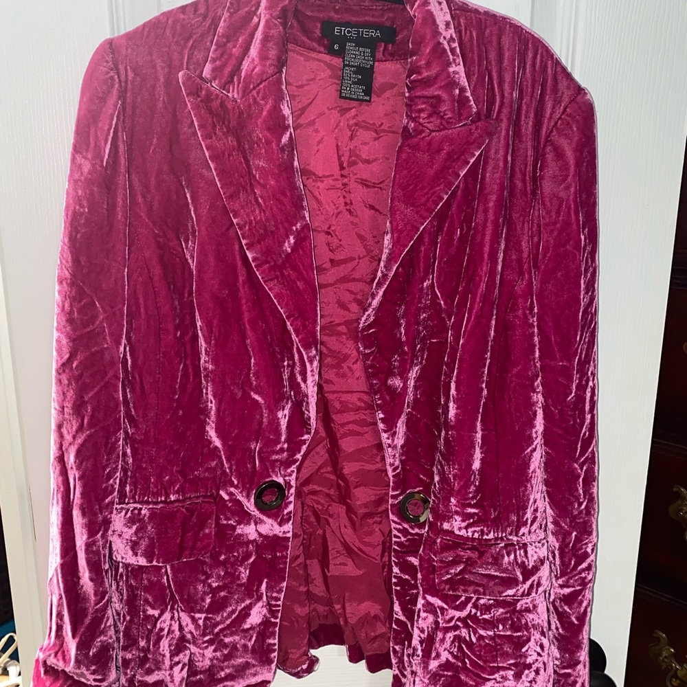 Pink Velvet Blazer